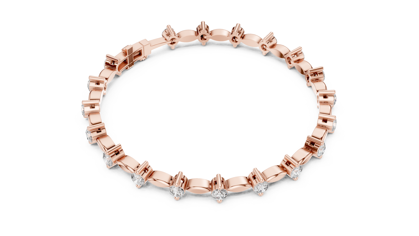 Golden Grace Diamond Link Bracelet