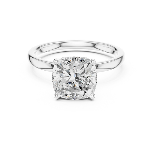 Cushion_Solitaire_Ring_Plain_Domed_Band_Rose_Gold_Cushion_Lab_Side_View_Australia_DFE