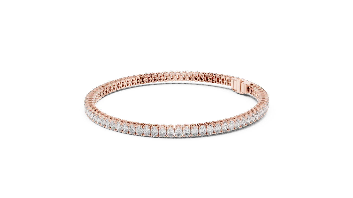 Oval Diamond Tennis Bracelet