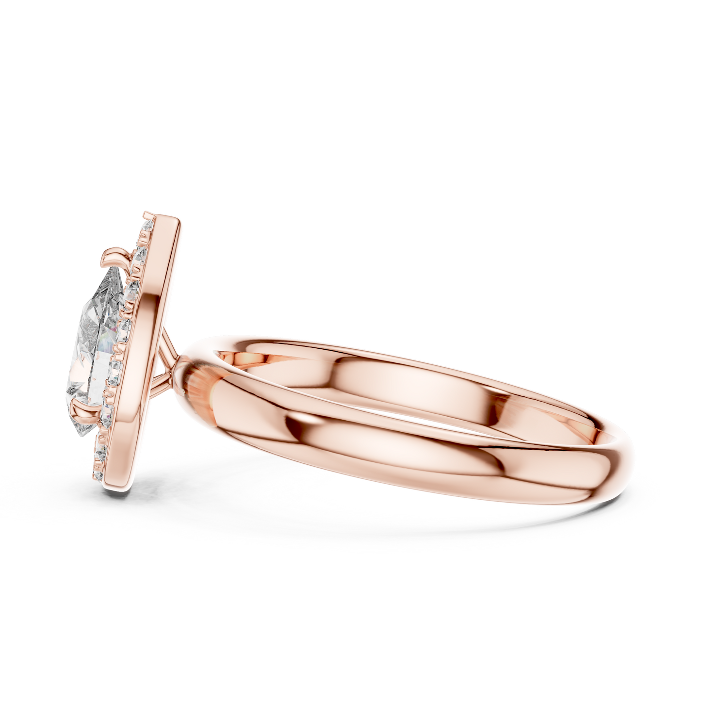 Pear Halo Diamond Engagement Ring