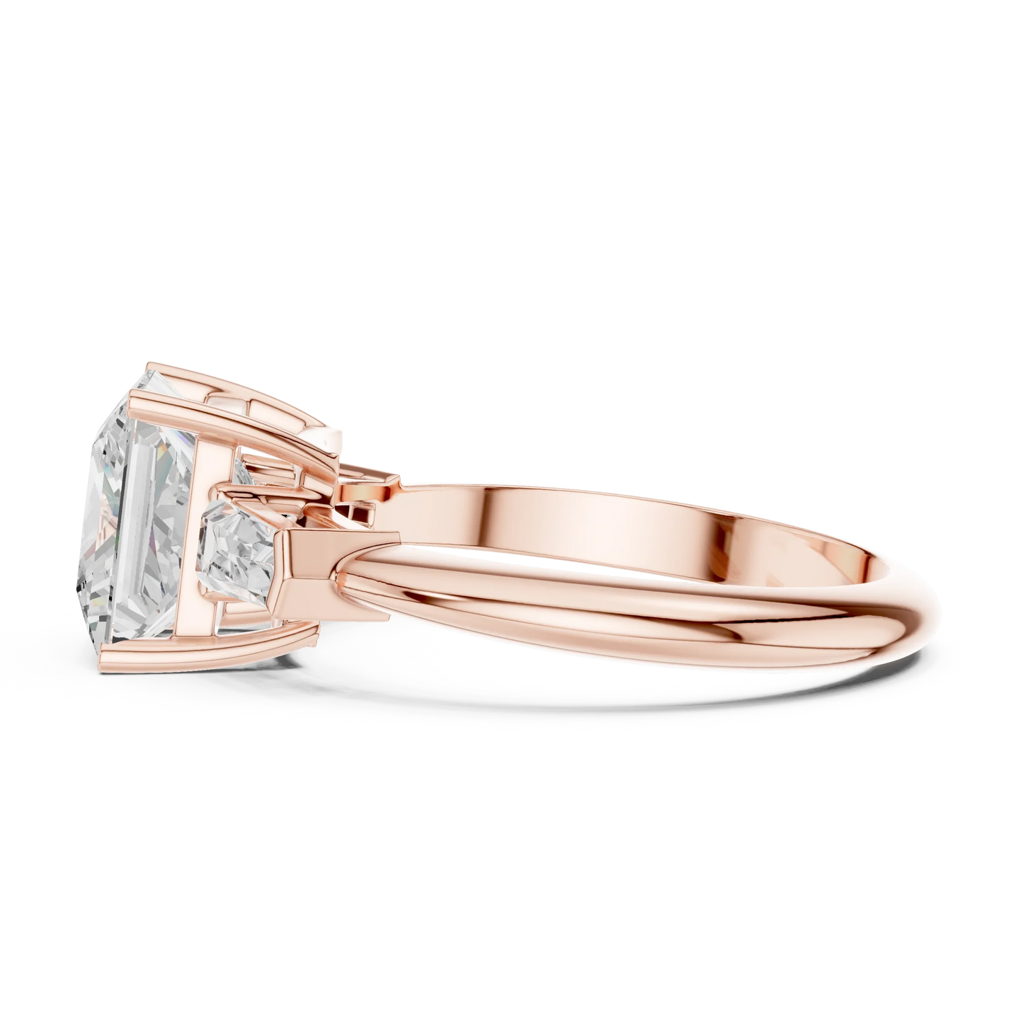 Empress Princess Diamond Three-Stone Ring