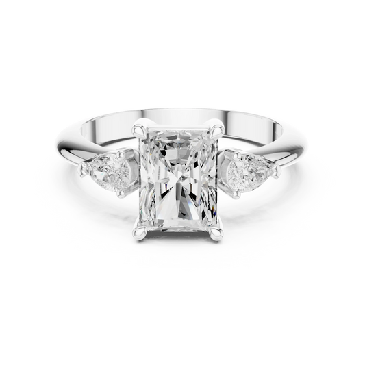 Titan Classic Radiant Diamond Three-Stone Ring