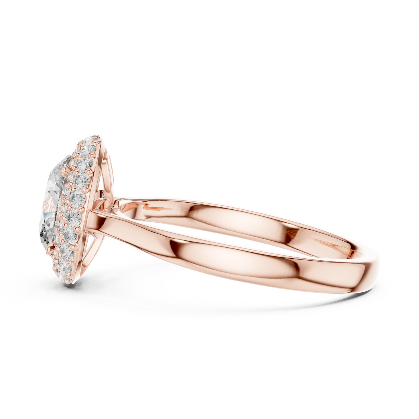 Oval Halo Diamond Ring