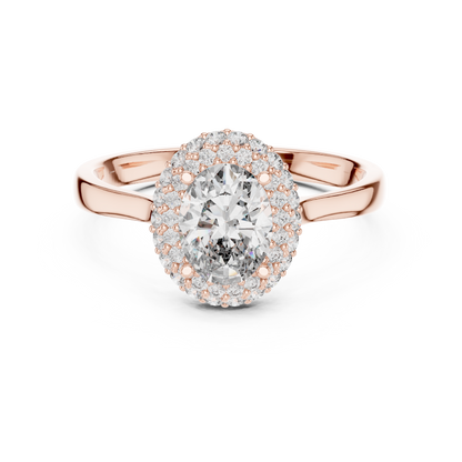 Oval Halo Diamond Ring