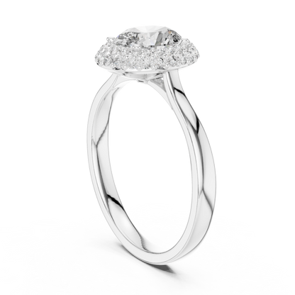 Oval Halo Diamond Ring