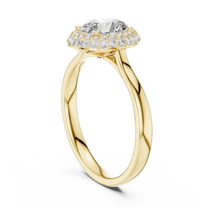 Oval Halo Diamond Ring