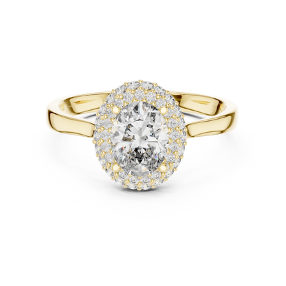 Oval Halo Diamond Ring