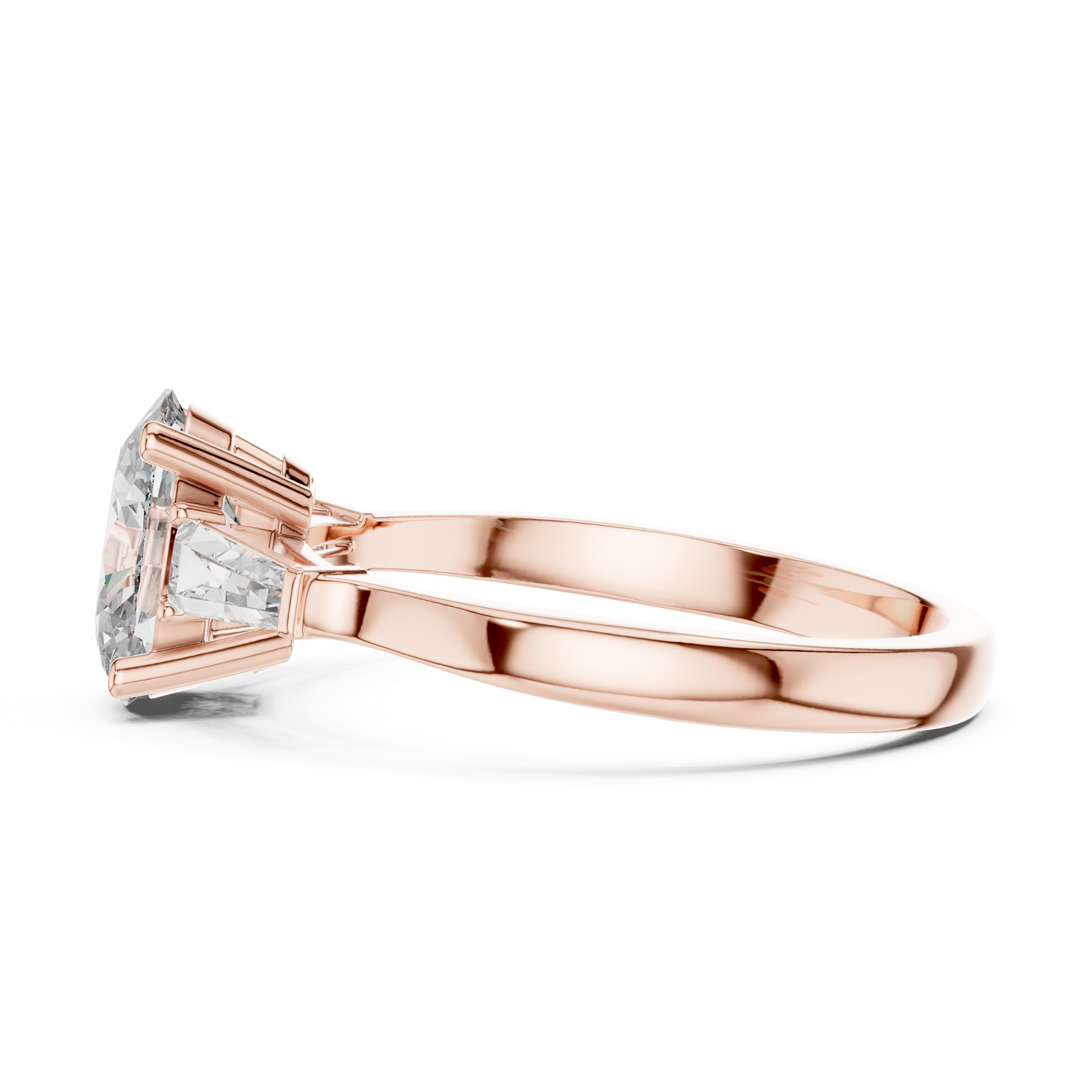 Oval Three-Stone Lab-Grown Diamond Ring