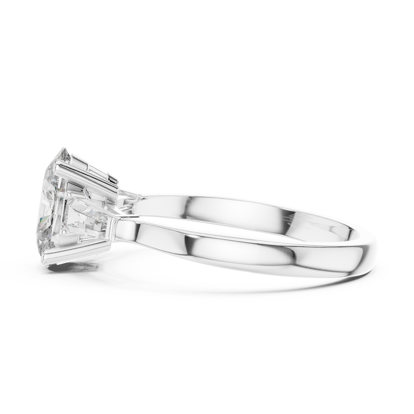 Oval Three-Stone Lab-Grown Diamond Ring