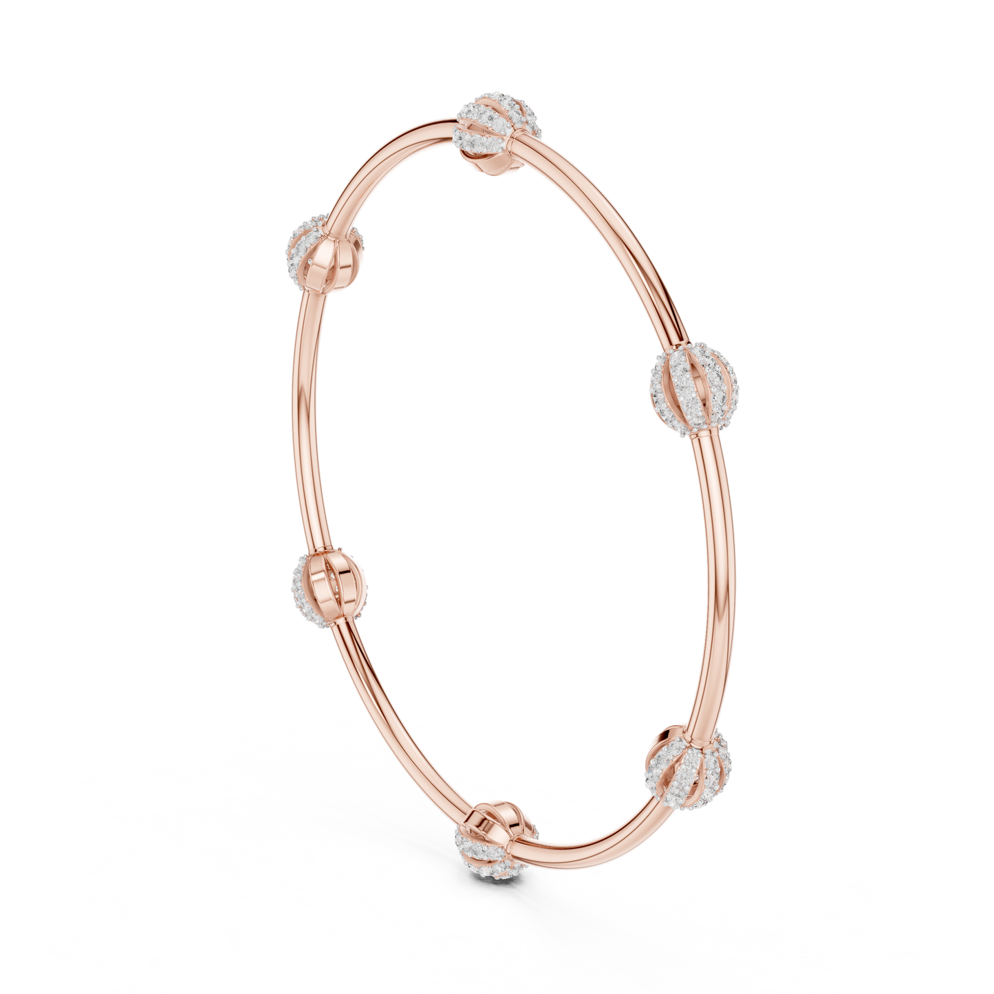 Celestial Orbit Lab-Grown Diamond Bangle Bracelet