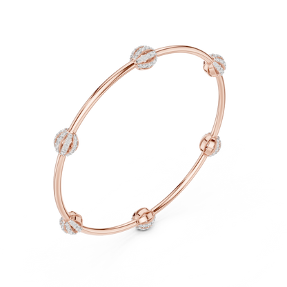 Celestial Orbit Lab-Grown Diamond Bangle Bracelet