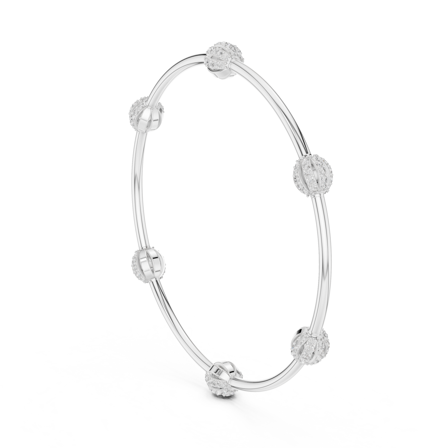 Celestial Orbit Lab-Grown Diamond Bangle Bracelet