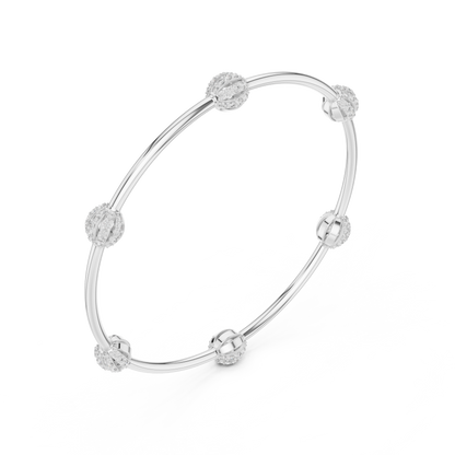 Celestial Orbit Lab-Grown Diamond Bangle Bracelet