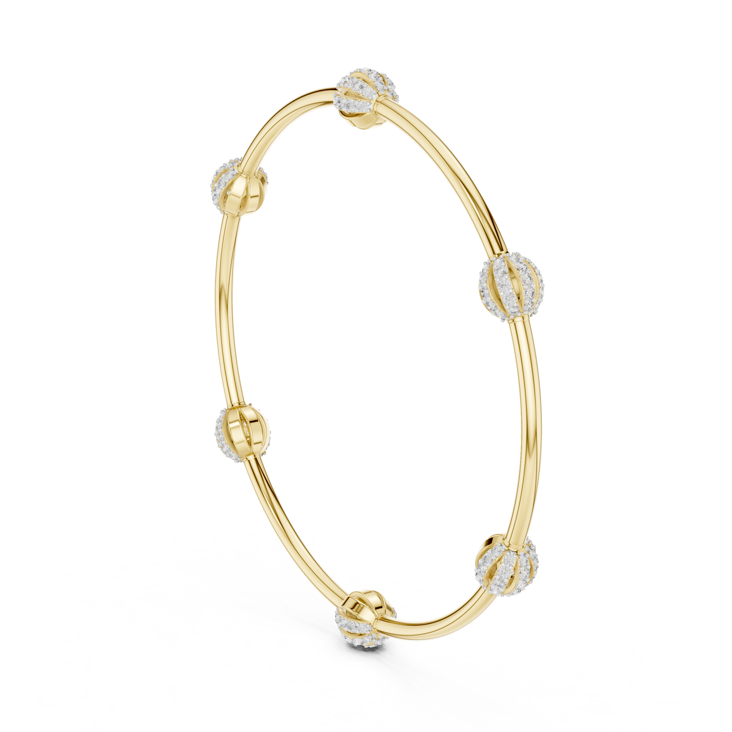 Celestial Orbit Lab-Grown Diamond Bangle Bracelet