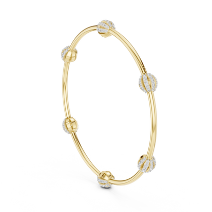 Celestial Orbit Lab-Grown Diamond Bangle Bracelet