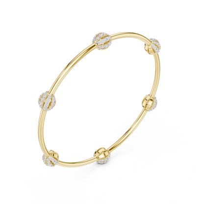 Celestial Orbit Lab-Grown Diamond Bangle Bracelet