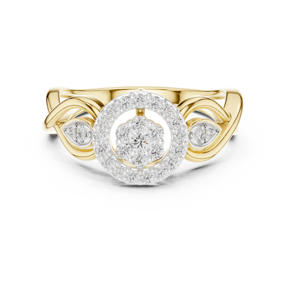 Radiant Halo Knot Lab-Grown Diamond Ring