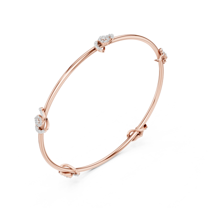 Eternal Knot Lab-Grown Diamond Bangle Bracelet