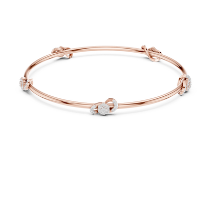 Eternal Knot Lab-Grown Diamond Bangle Bracelet