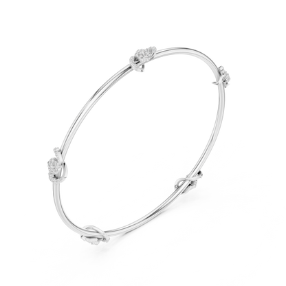 Eternal Knot Lab-Grown Diamond Bangle Bracelet
