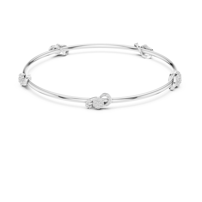 Eternal Knot Lab-Grown Diamond Bangle Bracelet