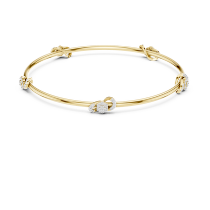 Eternal Knot Lab-Grown Diamond Bangle Bracelet