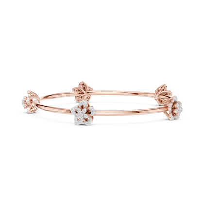 Blooming Grace Lab-Grown Diamond Bangle Bracelet