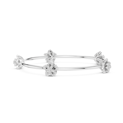 Blooming Grace Lab-Grown Diamond Bangle Bracelet