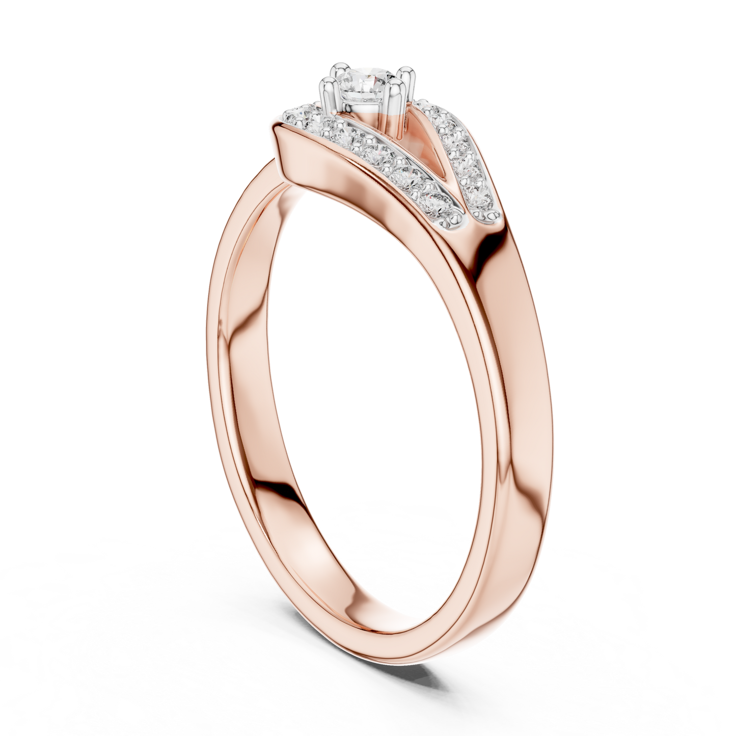 Golden Embrace Halo Lab-Grown Diamond Ring