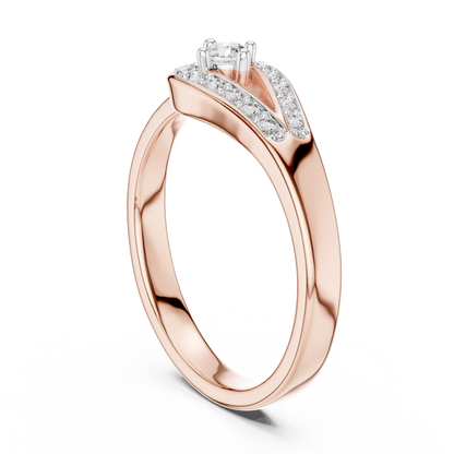 Golden Embrace Halo Lab-Grown Diamond Ring