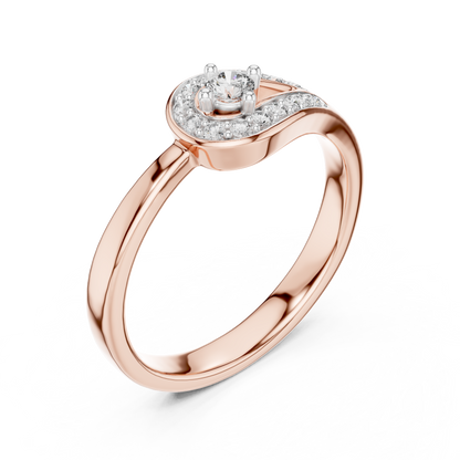 Golden Embrace Halo Lab-Grown Diamond Ring
