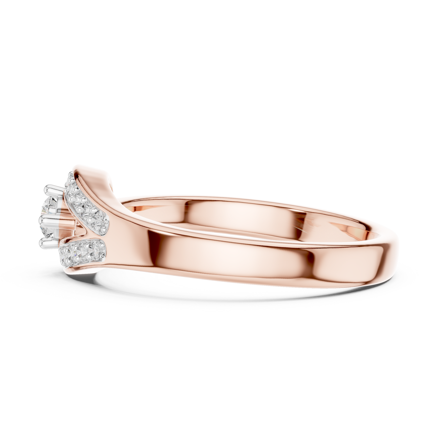 Golden Embrace Halo Lab-Grown Diamond Ring