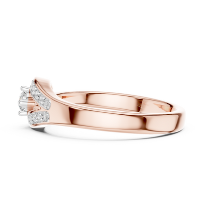 Golden Embrace Halo Lab-Grown Diamond Ring