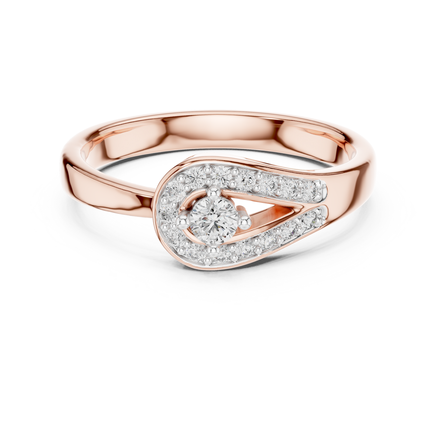Golden Embrace Halo Lab-Grown Diamond Ring