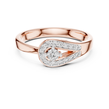 Golden Embrace Halo Lab-Grown Diamond Ring