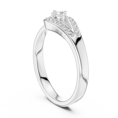 Golden Embrace Halo Lab-Grown Diamond Ring