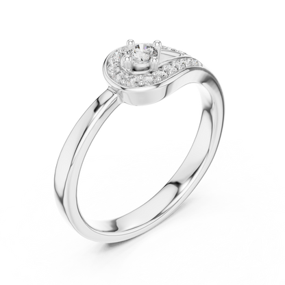 Golden Embrace Halo Lab-Grown Diamond Ring