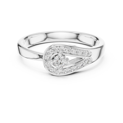 Golden Embrace Halo Lab-Grown Diamond Ring