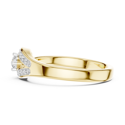 Golden Embrace Halo Lab-Grown Diamond Ring