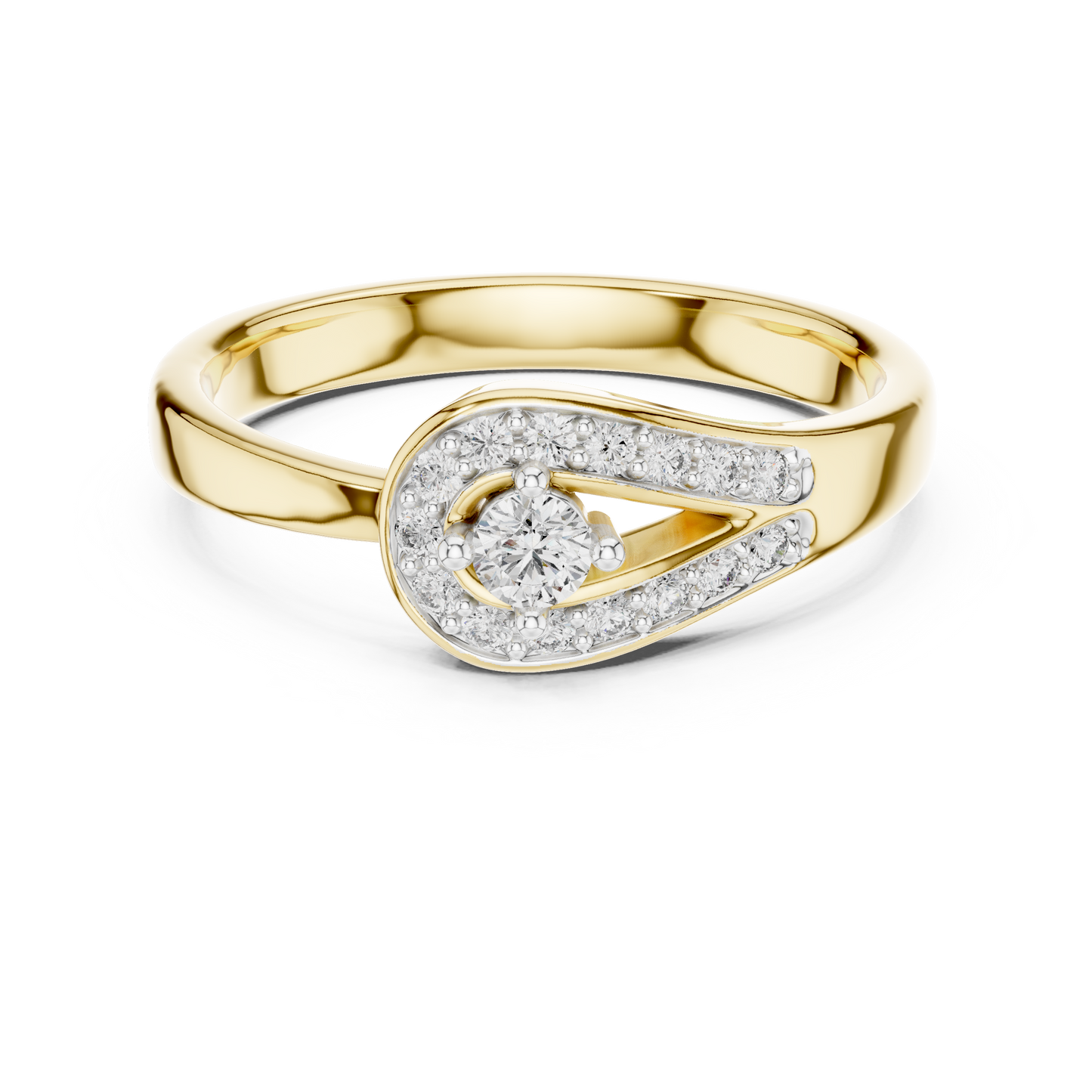 Golden Embrace Halo Lab-Grown Diamond Ring