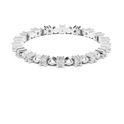 Golden Harmony Lab-Grown Diamond Eternity Band
