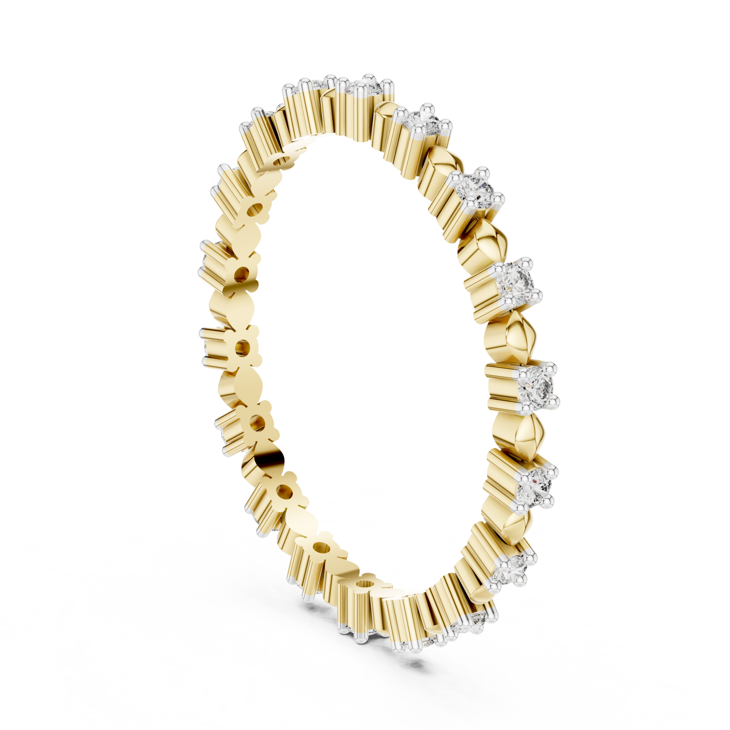 Golden Harmony Lab-Grown Diamond Eternity Band