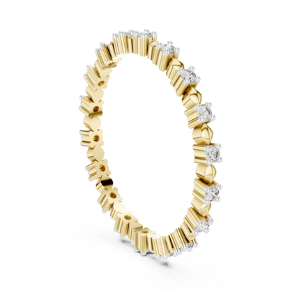 Golden Harmony Lab-Grown Diamond Eternity Band
