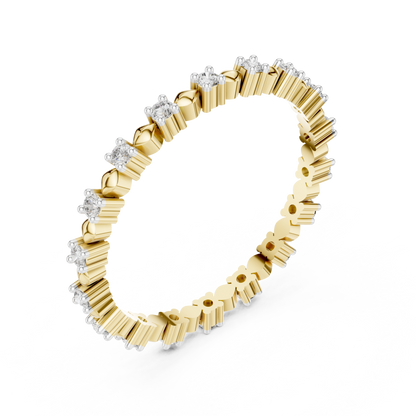 Golden Harmony Lab-Grown Diamond Eternity Band