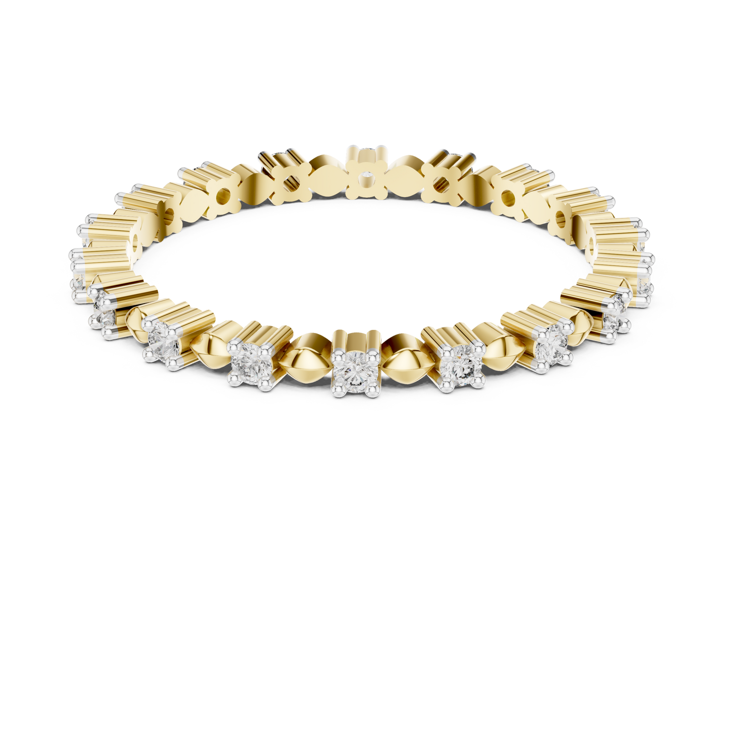 Golden Harmony Lab-Grown Diamond Eternity Band