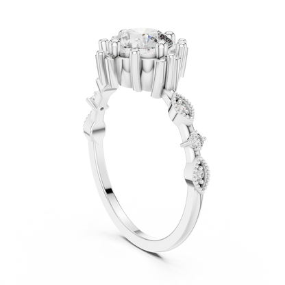 Regal Fleur Lab-Grown Diamond Ring