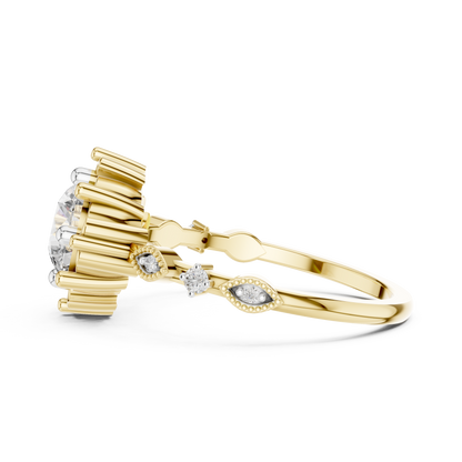 Regal Fleur Lab-Grown Diamond Ring