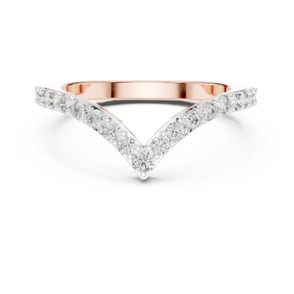 V-Contour Lab-Grown Diamond Chevron Band