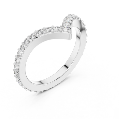 V-Contour Lab-Grown Diamond Chevron Band