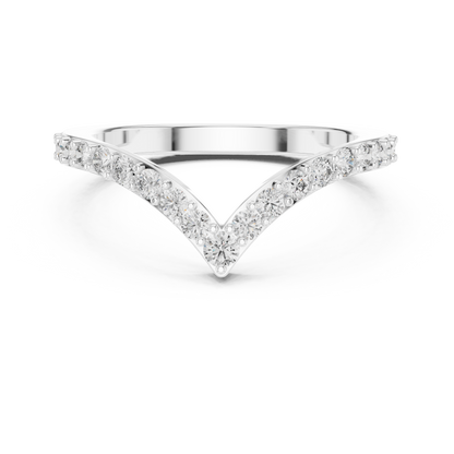 V-Contour Lab-Grown Diamond Chevron Band
